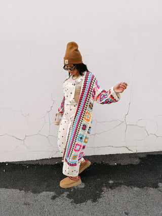 granny square crochet cardigan