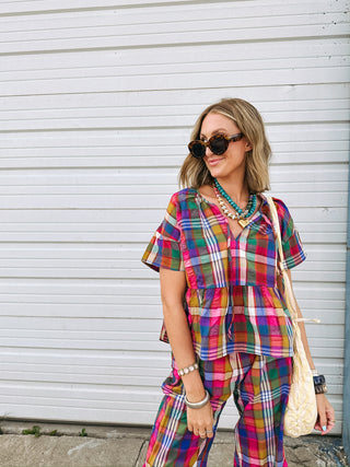 colorpop plaid top
