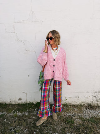 cherry blossom chunky cardigan