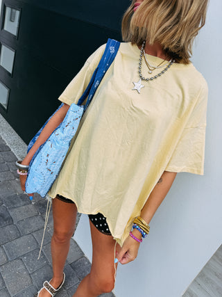 DAVI & DANI | strings attached oversized tee - yellow