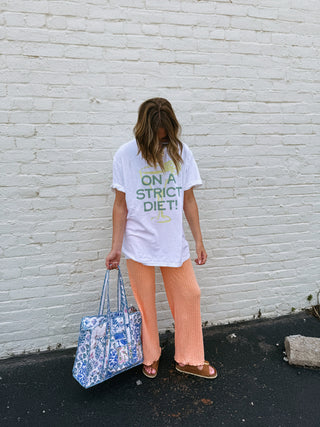 ETTA OG | on a strict diet graphic tee - white