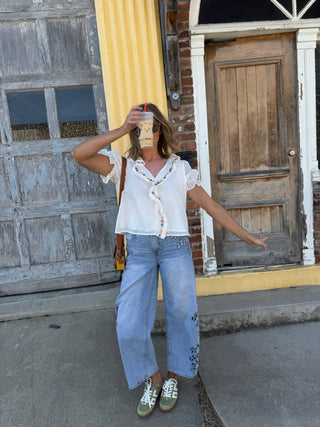 dandelion ruffle top