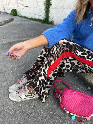 red flag leopard pants