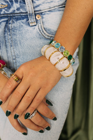 beljoy | bibi stretch bracelet - white