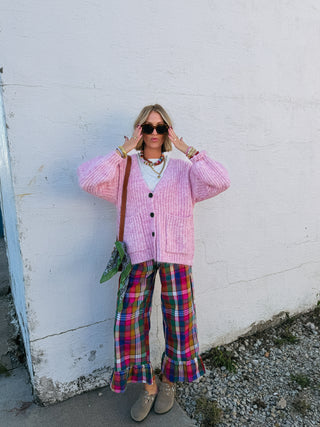 cherry blossom chunky cardigan