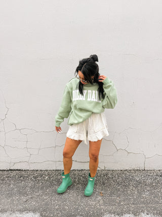 dilly dally mock neck - sage