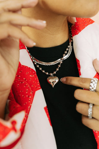 beljoy | heart throb necklace - silver