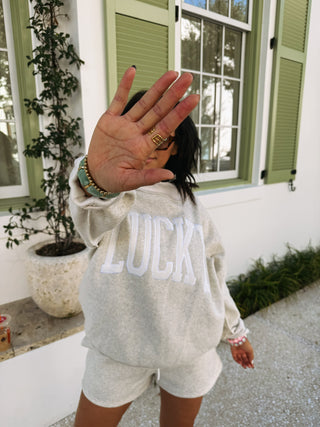 ETTA OG | lucky mock neck sweatshirt - ash