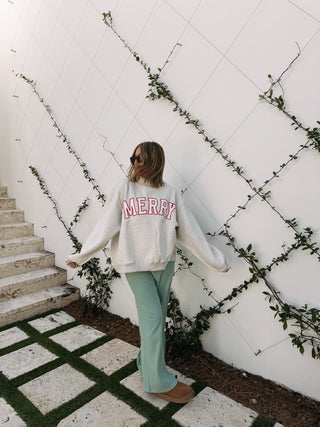 merry mock neck sweatshirt