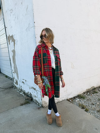 naughty or nice flannel