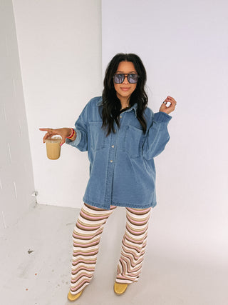 whitley denim button up