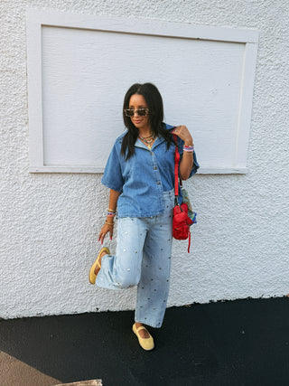 down under denim top