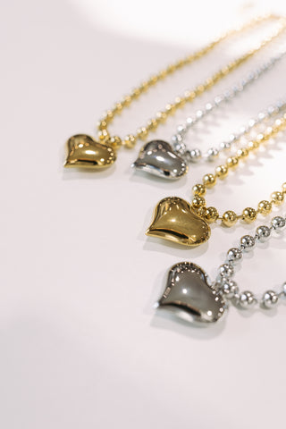 beljoy | heart throb necklace - silver