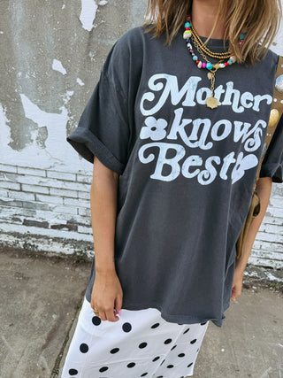 ETTA OG | mother knows best graphic tee - charcoal / white