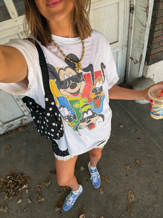 clubhouse characters graphic tee