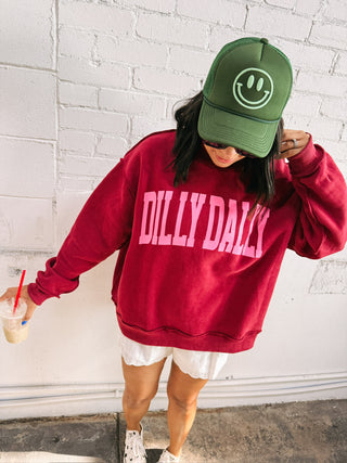 PREORDER | dilly dally mock neck - burgundy