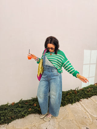emerald stripe sweater