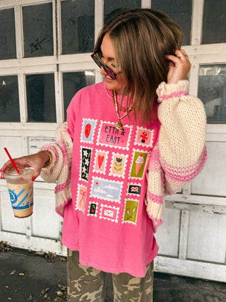 ETTA OG | stamped with love graphic tee - pink