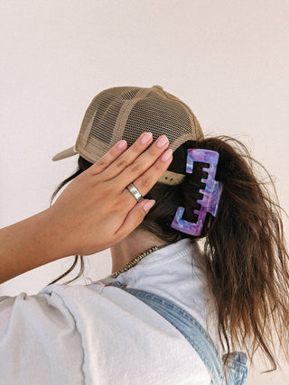 ETTA OG | trucker hat hair clip - purple
