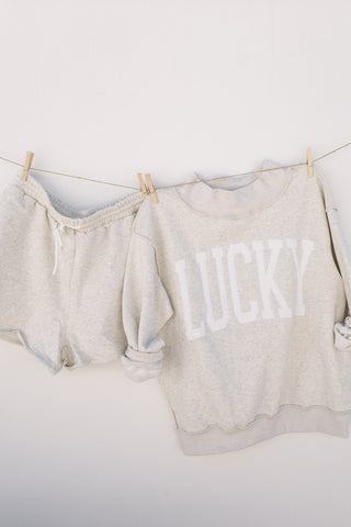 ETTA OG | lucky mock neck sweatshirt - ash