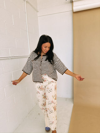 puppy love striped sweater top