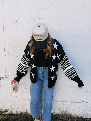 star girl cardigan - black