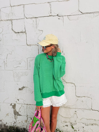 stateside stripe top - green