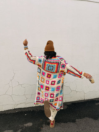 granny square crochet cardigan