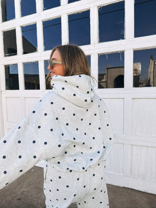 total eclipse polka dot hoodie top