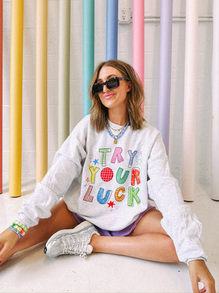 ETTA OG | try your luck sweatshirt - ash