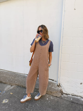 kangaroo overalls - brown