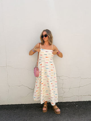 fish in the sea midi dress