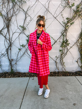 hot for houndstooth coat