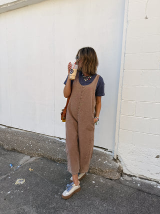 kangaroo overalls - brown