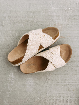 summer daze crochet sandal - neutral