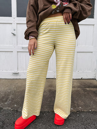 golden sun stripe pants