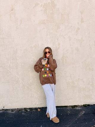 brown not going to hold my horses graphic sweatshirt
oversized graphic sweatshirt
trendy crewneck sweatshirt 