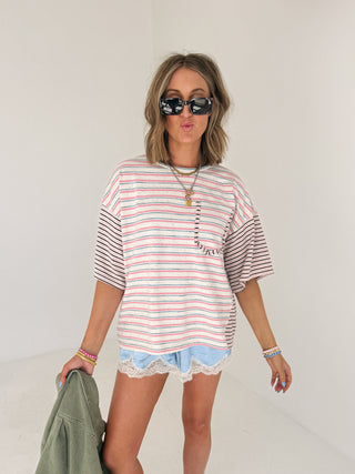 carousel stripe tee