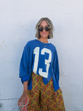 vintage 13 sweatshirt - blue