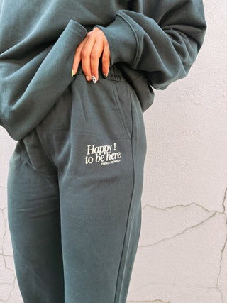 happy to be here sweatpants