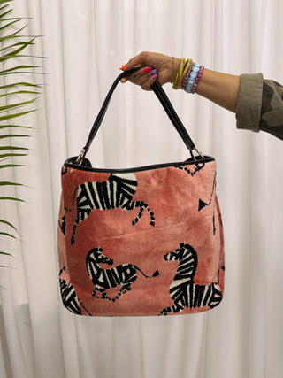 olivia tote - full zebra chenille