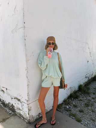 gimme more stripe top - mint