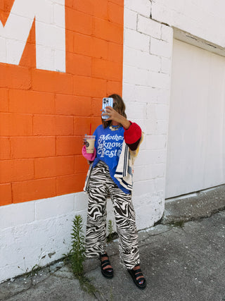 ETTA OG | mother knows best graphic tee - blue / white