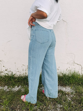 z supply | mia loose denim pants - light indigo