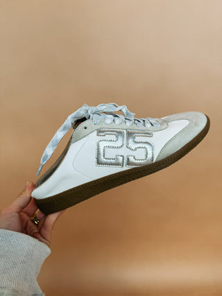 silver lining mule sneakers
