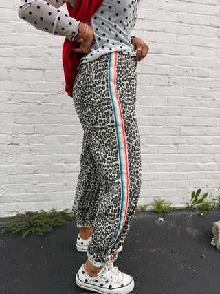 rainbow leopard pants