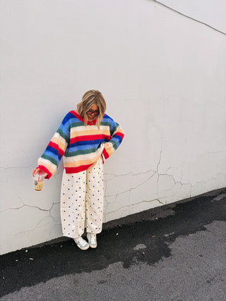 better in color stripe sweater