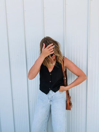 z supply | marta linen vest top