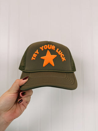 ETTA OG | try your luck trucker hat - green