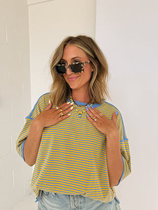 between the lines tee - yellow